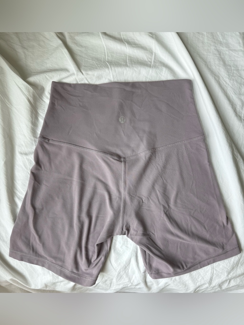 Lululemon Align High Rise Biker Shorts Size 4 Mauve Gray